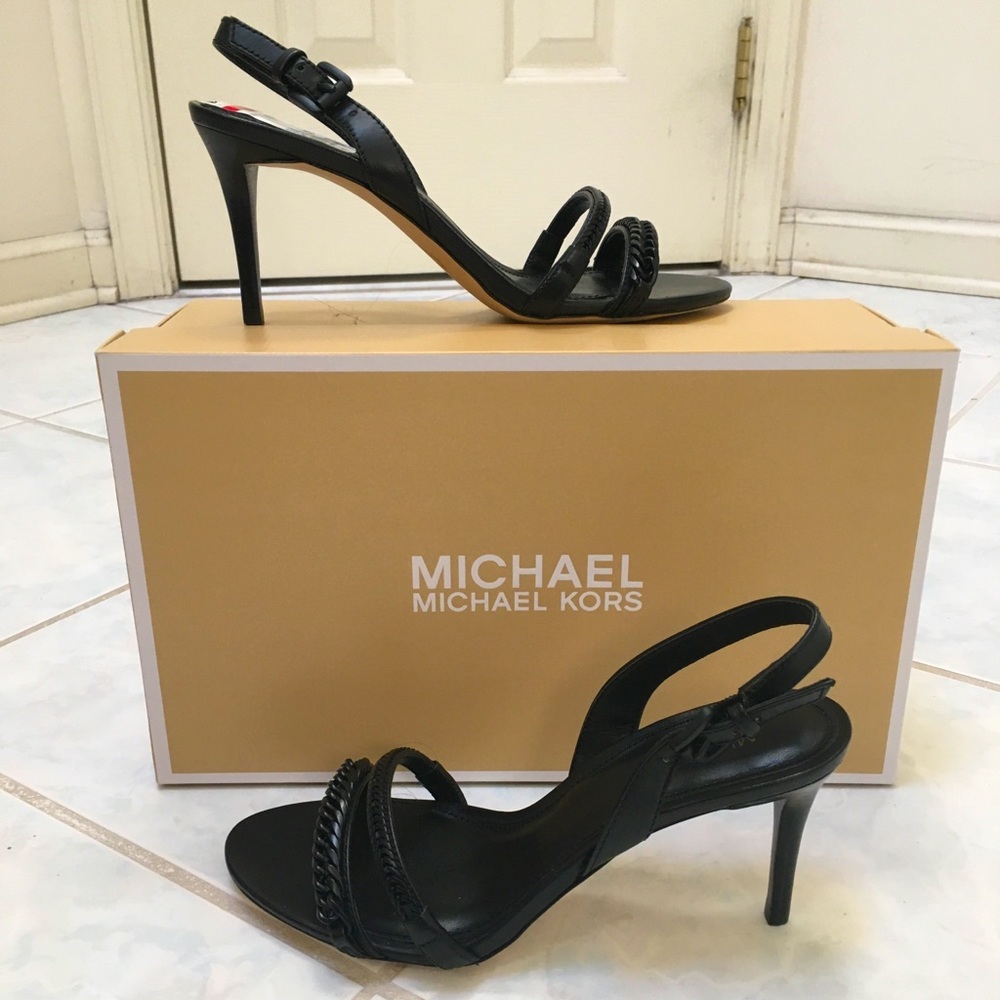 Michael Kors NWT size 6 black heeled sandals